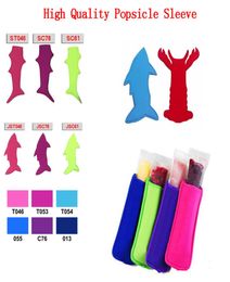 New Popsicle Holders Sleeve Ice Pack Insulation Child ze Protection Cover Popular Shark Solid Colour Ice Sleeves 7759296