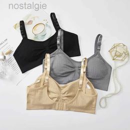 Maternity Intimates Wirefree Nursing Clothing Cotton Breastfeeding Bra Pregnant Women Pregnancy Breast Sleep Underwear Soutien Gorge Allaitement d240426