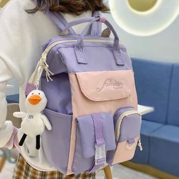 School Bags Trendy Waterproof Nylon Bag Female Kawaii Mommy Girl Cute Travel Student Backpack Fashion Lady College Women Laptop