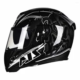 Motorcycle Helmets White Ghost Wear-Resistant Head Protection Anti-Fall Motocross Breathable Men Accessories Full Face Biker Helmet