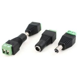 new 2024 5 pairs DC12V Power Plug Jack Adapter 5pcs Male + 5pcs Female 2.1 x 5.5mm Connector for CCTV Single Color LED Strip Light Anpwofor