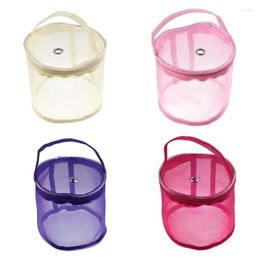 Shopping Bags Yarn Storage Box Empty Small Round Mesh Bag Portable Knitting Ball Basket Crochet Accessories