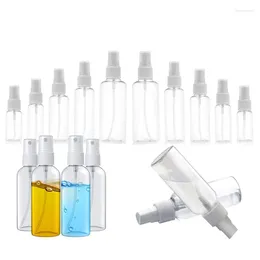 Storage Bottles 5Pcs Empty 10ML-100ml Clear Plastic Spray Mini Refillable Fine Mist Travel Containers For Liquid Perfume Cleaning
