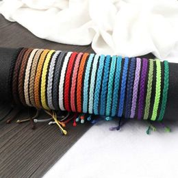 Beaded New 26 styles of wax thread handmade woven bracelets adjustable couple jewelry gifts for friends wholesale womens