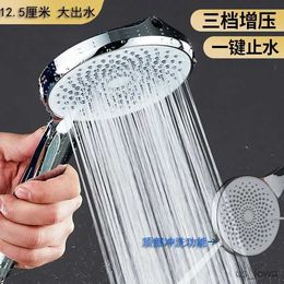 Bathroom Shower Heads New 12.5cm Big Panel Shower Head High Pressure Rainfall Shower Set Water Saving 4 Modes Adjustable Shower Head Bathroom Tools