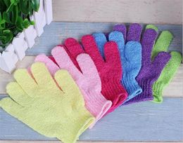 Factory 100pcslot Exfoliating Bath Glove Five fingers Bath Gloves Convenient and comfortable health 5605134