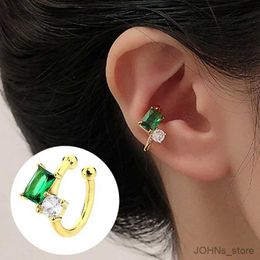 Charm 1Pcs Ear Cuff Helix Bone Climber Green Climbing Clip Non Pierced Clip-on Earrings Wrap No Piercing Fake Cartilage Non Pierced