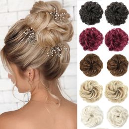 Chignon Chignon Chignon Synthetic Hair Bun Messy Curly Elastic Hair Scrunchies Hairpiece Synthetic Elegent Curly Chignon Hair for Women