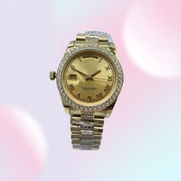 SBB Factory Unisex Sell watch 36mm 128235 Day Date President Diamond Asian 2813 Automatic Movement Watches Women039s Men3843511