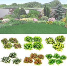 Decorative Flowers DIY Grass Tuft Simulated Static Craft Fake Grassland Multicolour Flower Cluster Terrain