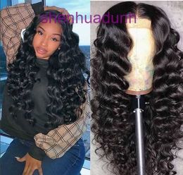 Womens chemical Fibre wig black long hair small curly head cover matte high temperature silk