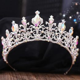 Hair Clips DIEZI Luxury Elegant AB Crystal Tiara Crown For Women Girls Wedding Fashion Princess Dress Party Jewellery Accessories