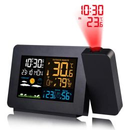 Clocks 180° Projection Alarm Clock for Bedrooms USB Charger Snooze Large LED Display Desk Wall Ceiling Clock for Kid Elderly Projector