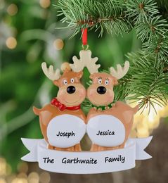 Delicacy Resin Personalised Ornaments Gifts the Reindeer Family of 234567 8937041