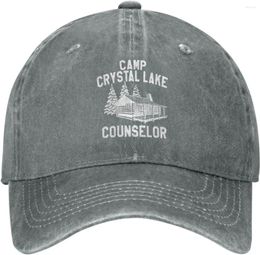 Ball Caps Camp-Crystal-Lake-Counselor Trucker Hat Black Vintage Adult Dad Hats Washed Distressed Cowboy Outdoor Baseball Cap