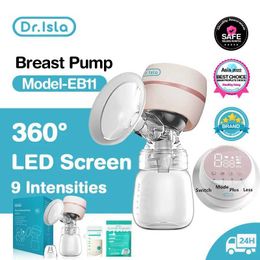 Breastpumps Dr. isla Portable Electric Breast Pump USB Charging Silent Portable Milk Extractor Automatic Milk Comfort Breast Feeding 240424