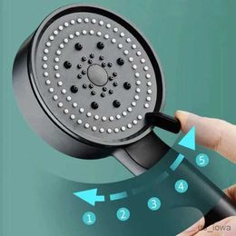 Bathroom Shower Heads 5 Modes Adjustable Multifunction Shower Head High Pressure Save Water Large Panel Silicone Spout Massage Bathroom Accessories