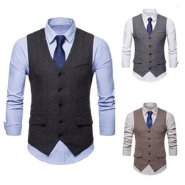 Men's Vests 2024 Arrival Dress For Men Slim Fits Mens Suit Vest Male Waistcoat Homme Casual Sleeveless Formal Business Jacket