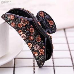 Hair Clips Barrettes 9cm Hair Claw Rhinestone Hair Accessories Hair Clip for Fine Hair Women and Girls 240426