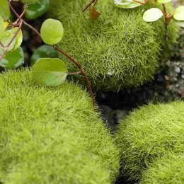 Decorative Flowers 5 Pcs Simulated Moss Stone Flocked Lawn Micro Landscape Ornaments Decoration (5pcs) Artificial Rocks Faux False Plant