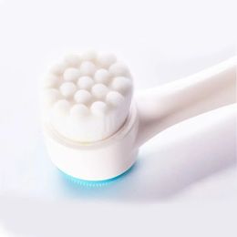 new Double-Sided Silica Gel Cleansing Brush Soft Fibre Cleansing Brush Portable Facial Massage Skin Care ToolFacial Skin Care Tool for