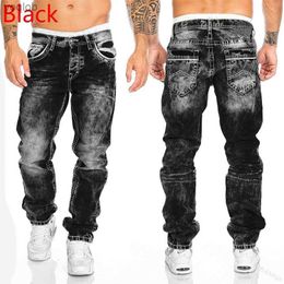 Men's Jeans Travel Mens Jeans Casual Mens Jeans Classic Blue Premium Loose Leg Pants Business Casual Brand Mens Pants brand newL2404