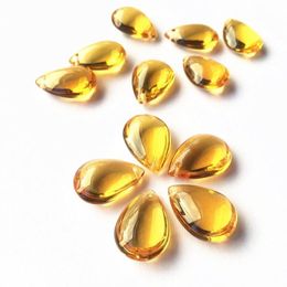 Chandelier Crystal 12pcs 16 22mm Smooth Gold Glass Tear Drop Pendants RingsFor Chandelier Curtain Parts Diy Jewelry240G