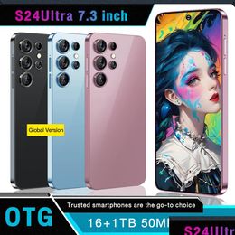 Cell Phones S24Tra 5G Android Smart 13 Phone Touch Sn Colour 7.3-Inch Hd Sensor Supports Mtiple Languages Drop Delivery Accessories Dhmlw