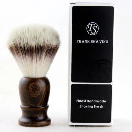 Brush FS"20mm G4 Synthetic Hair Shaving Brush Faux Ebony wood Handle, Best Choice for Barber, Nice Gift for Men