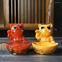 Tea Pets Color-changing Pet Ornaments Tiger Crafts Cartoon Set Accessories Finished Lucky Living Room Coffee Table Decoration