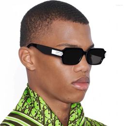 Sunglasses Retro Men Brand Square Small Frame Luxury Designer Trend Male Black Rectangular Sun Glasses Female Shades UV400