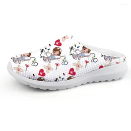 Slippers WHEREISART Fashion Nursing Shoes For Women Summer Flats Pattern Ladies Outdoor Flip Flop Casual Female Footwear