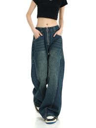 Women's Jeans High Waist Wide Leg Baggy Women Vintage Y2k Streetwear Denim Pants Korean Loose Straight Jean Trousers