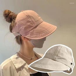 Wide Brim Hats Foldable Sun Hat Adjustable Cap Summer Quick-dry Visor Fisherman For Women Beach