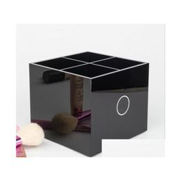 Storage Boxes Bins New Classic High-Grade Acrylic Toiletry 4 Grid Box Cosmetic Accessories Brush Vip Gift Drop Delivery Home Garden Ho Ot0Wx