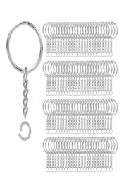 200Pcs Split Key Chain Rings with Chain Silver Key Ring and Open Jump Rings Bulk for Crafts DIY 1 Inch25mm1472765