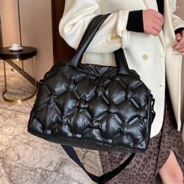 Bag Fashion Quilted Down Cotton Women Handbags Space Padded Shoulder Bags Casual Nylon Crossbody Lady Large Capacity Totes 2024