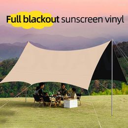 Tents And Shelters 5-8 Person Black Rubber Canopy Tent Outdoor Table Chair Camping Equipment Complete Set Portable Large Sunshade