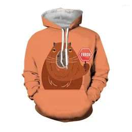 Men's Hoodies Funny Capybara Animal Graphic Sweatshirts Fashion Cute Women Pullovers Casual For Men Clothing Streetwear Y2k Tracksuit