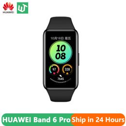 Wristbands Huawei Band 6 Pro Smart Band Blood Oxygen Tracker GPS Smartband 2Weeks Battery Life 1.47'' AMOLED Screen Heart Rate