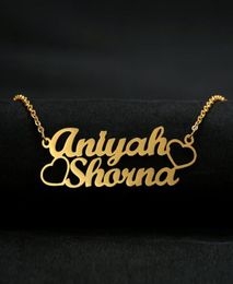 Custom Name Necklace Women Personalised Customised Pendant Cursive Handwriting Stainless Steel Chain Fashion Jewellery BFF Gifts6274441
