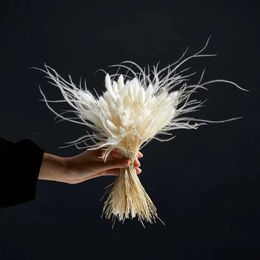 Dried Flowers Natural Bunny Tail Grass Dried Feather Grass Preserved Flowers Party Wedding Marriage Flower Home Room Decoration Accessories