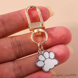 Keychains Lanyards Cartoon Dog Footprint Keychain for Women Men Car Key Handbag Pendants Keyrings Accessories DIY Jewellery Gifts