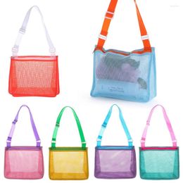 Storage Bags Style Foldable Women Girls Beach Toy Mesh Bag Shell Collecting Case Swimming Accessories