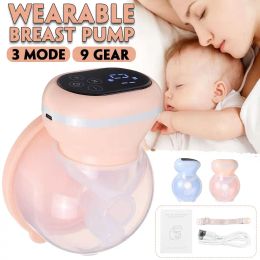 Enhancer 9 Gears 3 Modes Wearable Electric Breast Pump Mute Milk Feeding Collector Baby Breastfeeding Milk Extractor Breast Pump Massager