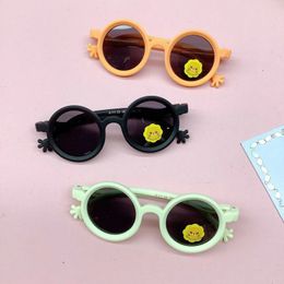 silicone Childrens fashion sunglasses polarized baby concave shape po eye protection trend 240419