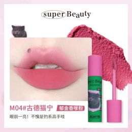 Lipstick FLORTTE Matte Lipstick Light Cream Texture Lasting Nonstick Cup Velvet Matte Lip Glaze Natural Nude Color Lip Makeup Cosmetics