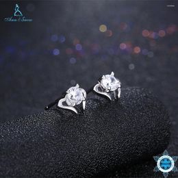 Stud Earrings Ann&Snow Genuine 925 Sterling Silver Insect Shape With Clear CZ Jewellery Brincos