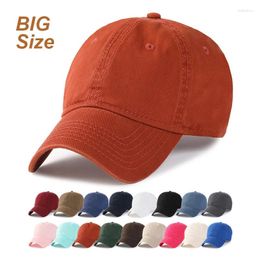 Ball Caps Washed Cotton XXL Large Plus Size Men Baseball Adjustable Hat Big Head Women Solid Colour Simple Style Premium Quality