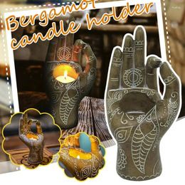 Candle Holders Buddha Holder Mudra Hand Tabletop Tealight Decor Collectible Figurines Home Decoration